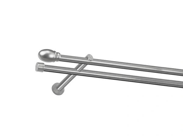 Garnýž 19x19mm - drážková tyč - 2 řadá - BELUNO - satin 1