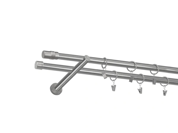 Garnýž 19x19mm - 2 řadá - CYLINDER - satin