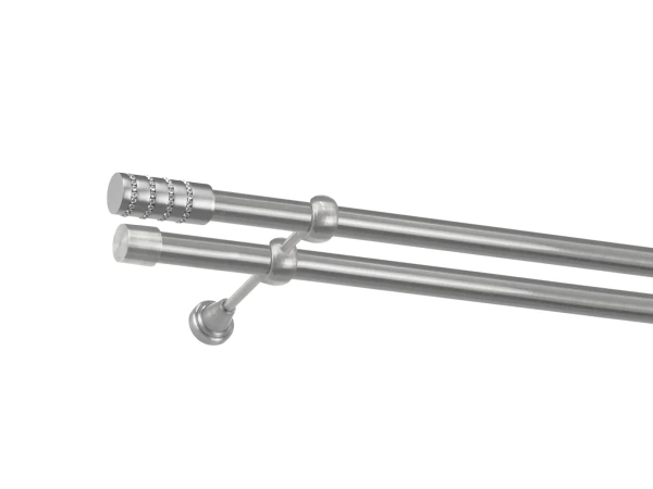 Garnýž 25x25mm - 2 řadá - CYLINDER CRYSTAL - satin 1