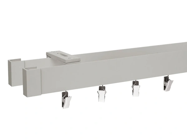 Garnýž MODERN 2-drážková - do stropu - odstín INOX 1