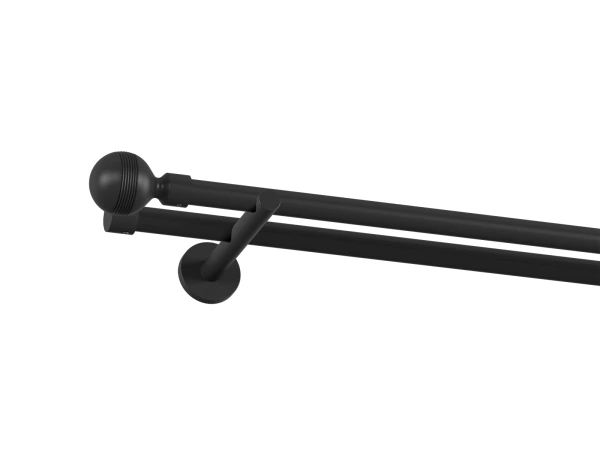 Garnýž 19x19mm obyčejná tyč - 2 řadá - GABI - černá 1