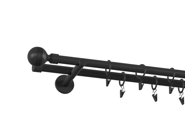 Garnýž 19x19mm obyčejná tyč - 2 řadá - GABI - černá