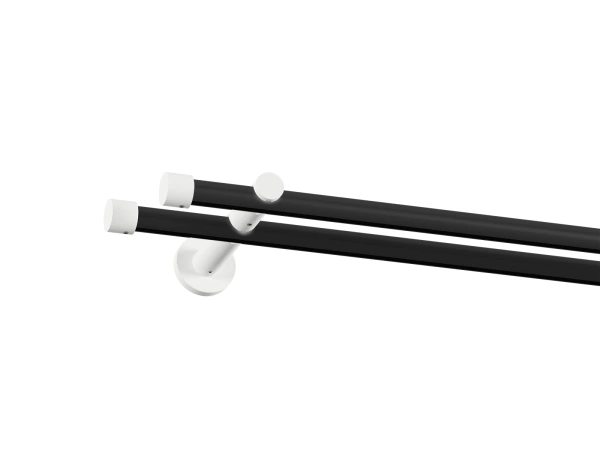 Garnýž 19x19mm drážková tyč - 2 řadá - PULLO - černá a bílá 1
