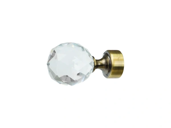 Garnýž 25mm - 1 řadá - KOULE CRYSTAL - antik 2