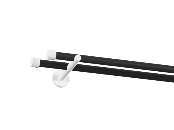 Garnýž 19x19mm obyčejná tyč - 2 řadá - PULLO - černá a bílá 1