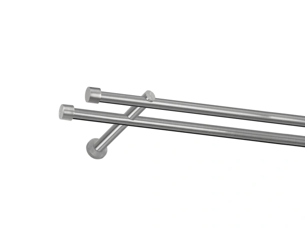 Garnýž 19x19mm - drážková tyč - 2 řadá - PULLO - satin 1