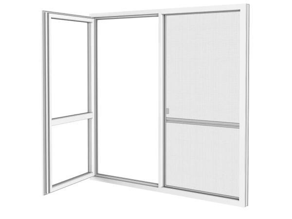Sítě na DVEŘE - posuvné SLIM - šedá RAL 9006 4