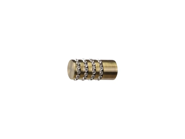 Garnýž 16x16mm - 2 řadá - CYLINDER CRYSTAL - antik 2