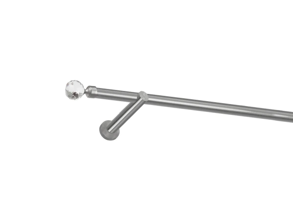 Garnýž 19mm - 1 řadá - KOULE CRYSTAL - satin 1