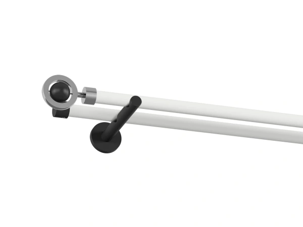 Garnýž 19x19mm obyčejná tyč - 2 řadá - SFERA - bílá a černá 1