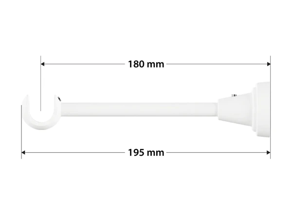 Garnýž 19mm obyčejná tyč - 1 řadá - SFERA - bílá 4