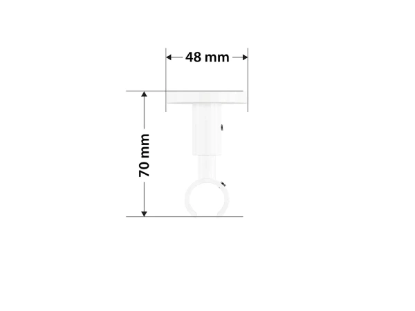 Garnýž 19mm drážková tyč - 1 řadá - CYLINDER CRYSTAL - černá a bílá 5