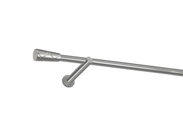 Garnýž 19mm - 1 řadá - TRAPEZIUM - satin 1