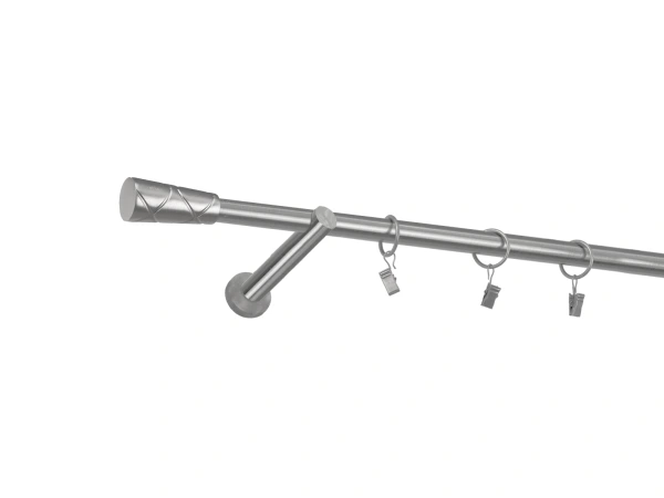 Garnýž 19mm - 1 řadá - TRAPEZIUM - satin