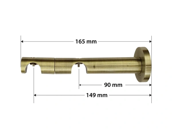 Garnýž 19x19mm - drážková tyč - 2 řadá - BOSTON - antik 3