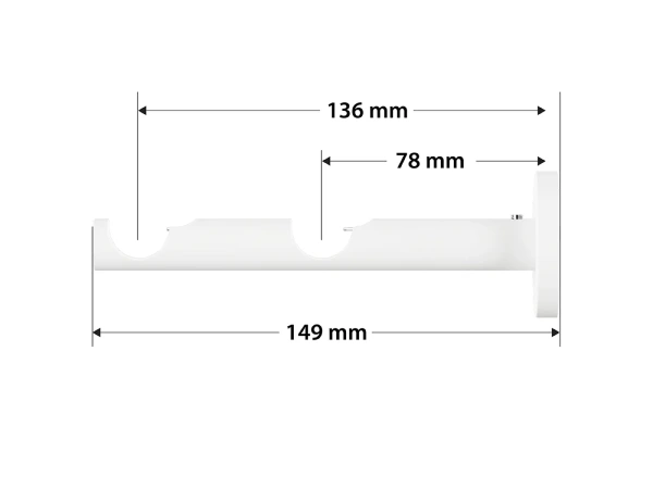 Garnýž 19x19mm obyčejná tyč - 2 řadá - TODI MAX - černá a bílá 3