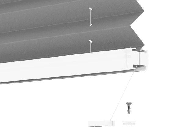 Plisé rolety LUX - látka Soft grey 11194 - BLACKOUT (zatemňující) 7