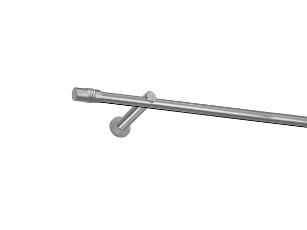 Garnýž 19mm - drážková tyč - 1 řadá - CYLINDER - satin 1