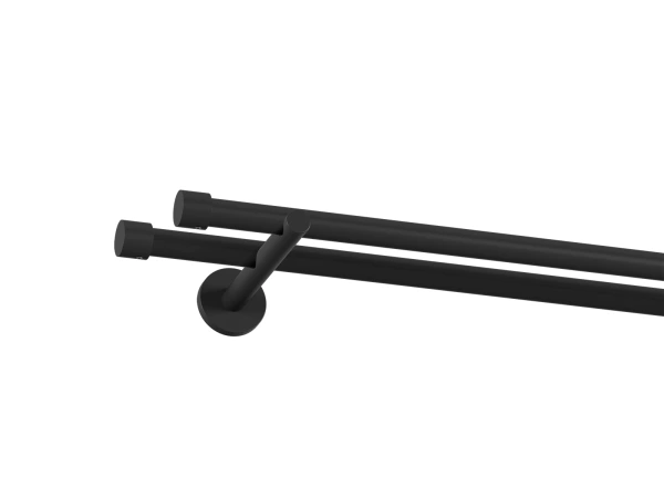 Garnýž 19x19mm obyčejná tyč - 2 řadá - PULLO - černá 1