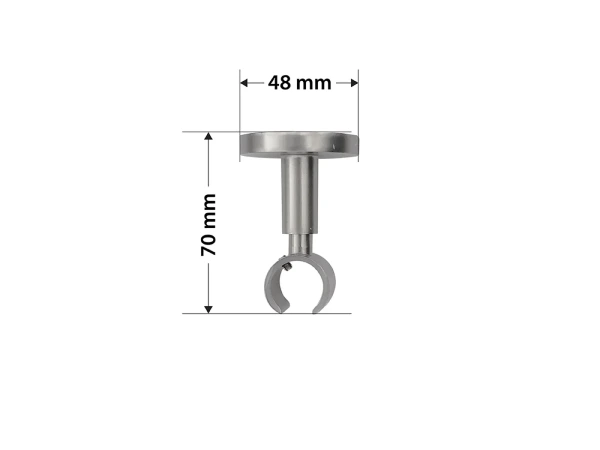 Garnýž 19mm - drážková tyč - 1 řadá - CYLINDER - satin 4
