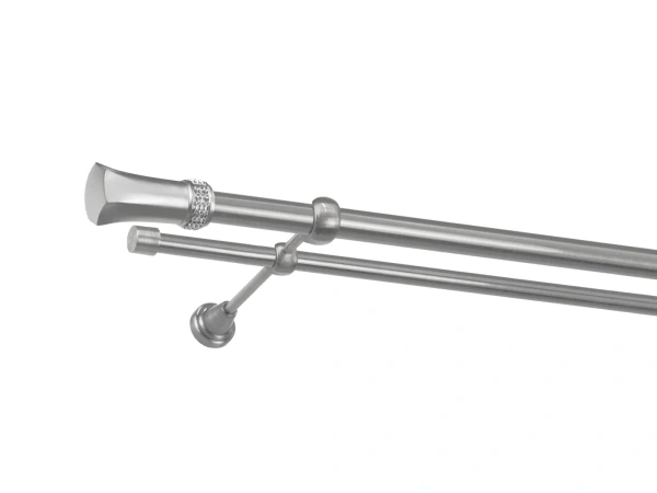 Garnýž 25x16mm - 2 řadá - PLUTON CRYSTAL - satin 1