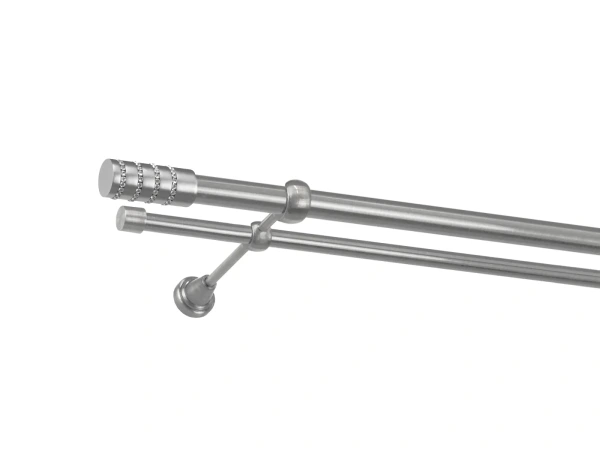 Garnýž 25x16mm - 2 řadá - CYLINDER CRYSTAL - satin 1