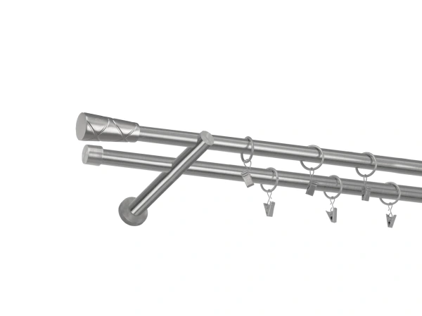 Garnýž 19x19mm - 2 řadá - TRAPEZIUM - satin