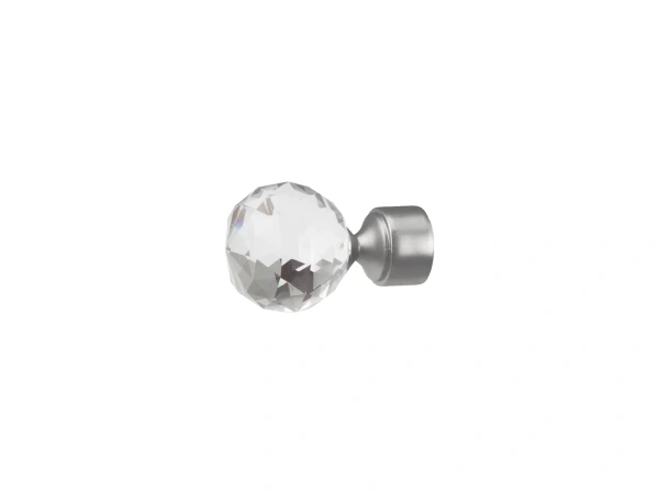 Garnýž 16mm - 1 řadá - KOULE CRYSTAL - satin 2