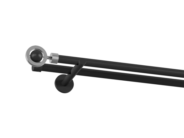 Garnýž 19x19mm obyčejná tyč - 2 řadá - SFERA - černá 1
