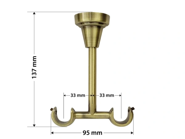 Garnýž 19x19mm - 2 řadá - CRYSTAL CONE - antik 5
