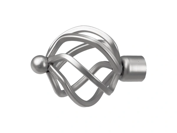 Garnýž 19x19mm - drážková tyč - 2 řadá - SPIRAL - satin 2