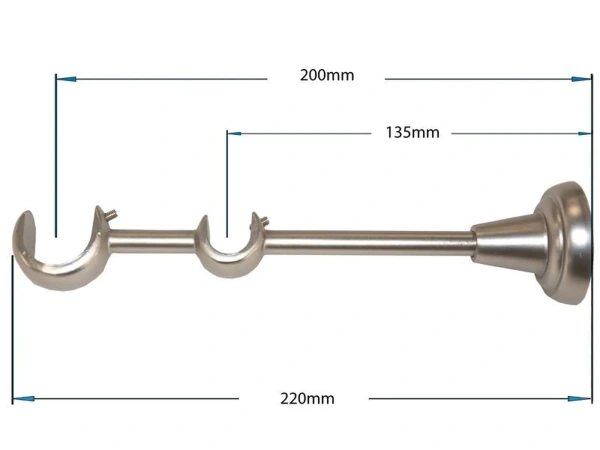 Garnýž 25x16mm - 2 řadá - KALISTO - satin 3