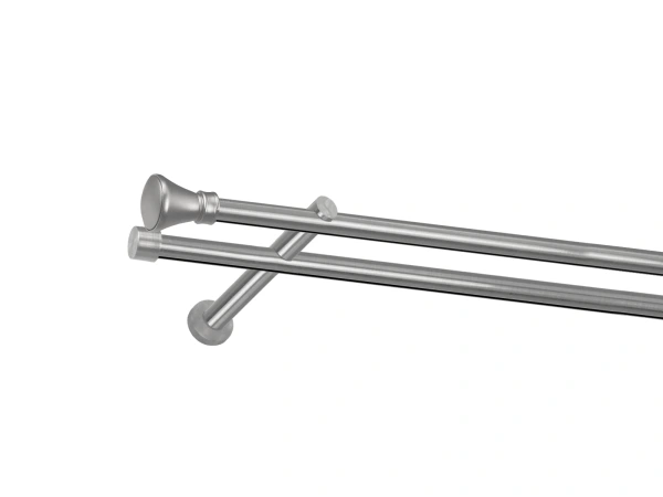 Garnýž 19x19mm - drážková tyč - 2 řadá - KOLOSEO - satin 1