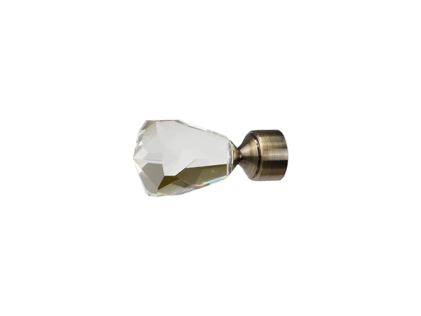Garnýž 19x19mm - drážková tyč - 2 řadá - CRYSTAL CONE - antik 2