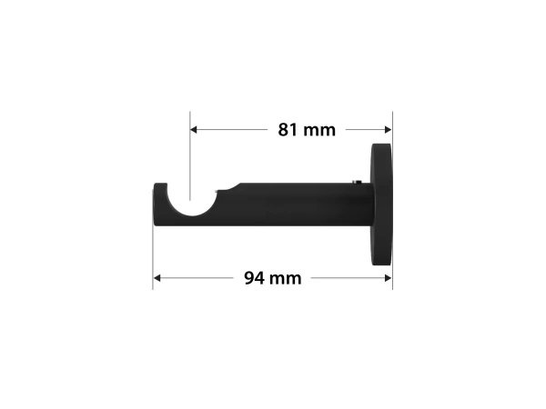 Garnýž 19mm obyčejná tyč - 1 řadá - CYLINDER CRYSTAL - bílá a černá 3