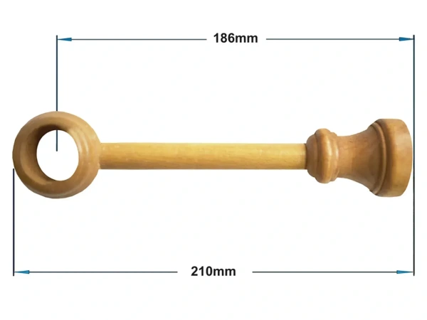 Garnýž dřevěná 28 mm jednořadá - DUB ZLATÝ 2
