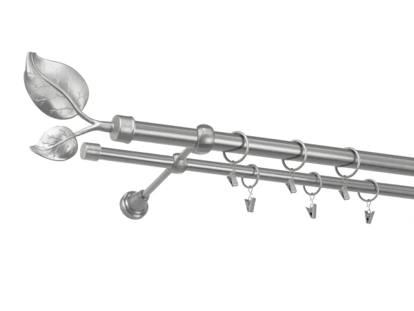 Garnýž 25x16mm - 2 řadá - LIST VELIKÝ satin