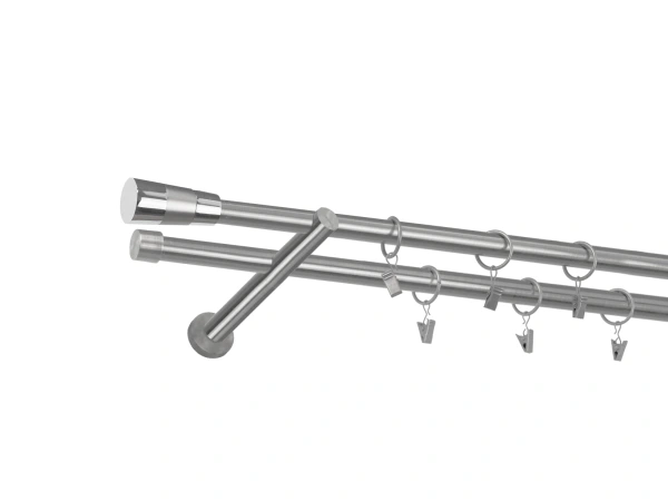 Garnýž 19x19mm - 2 řadá - VOLEO - satin