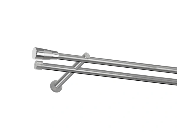 Garnýž 19x19mm - drážková tyč - 2 řadá - VOLEO - satin 1