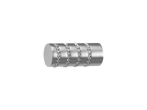 Garnýž 25mm - 1 řadá - CYLINDER CRYSTAL - satin 2