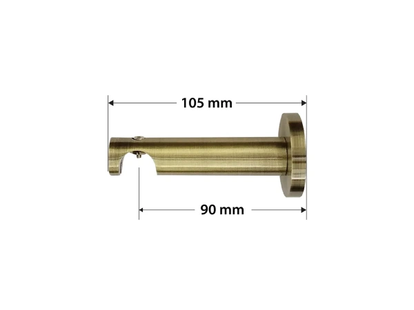 Garnýž 19mm - drážková tyč - 1 řadá - CYLINDER - antik 3