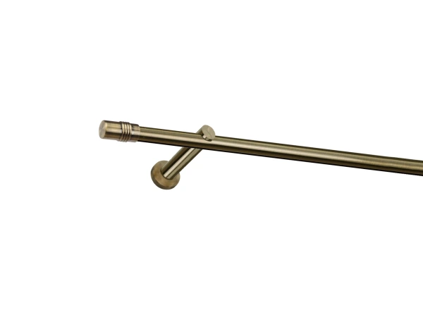 Garnýž 19mm - drážková tyč - 1 řadá - CYLINDER - antik 1
