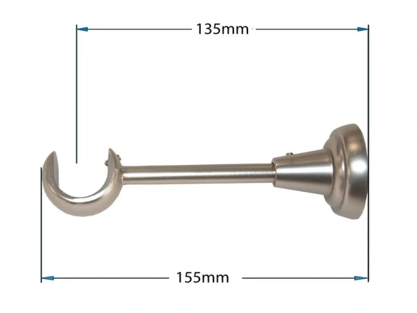 Garnýž 25mm - 1 řadá - CYLINDER CRYSTAL - satin 3