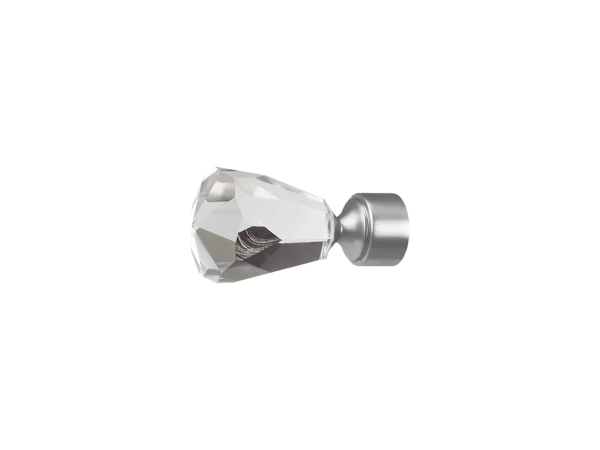 Garnýž 19x19mm - drážková tyč - 2 řadá - CRYSTAL CONE - satin 2