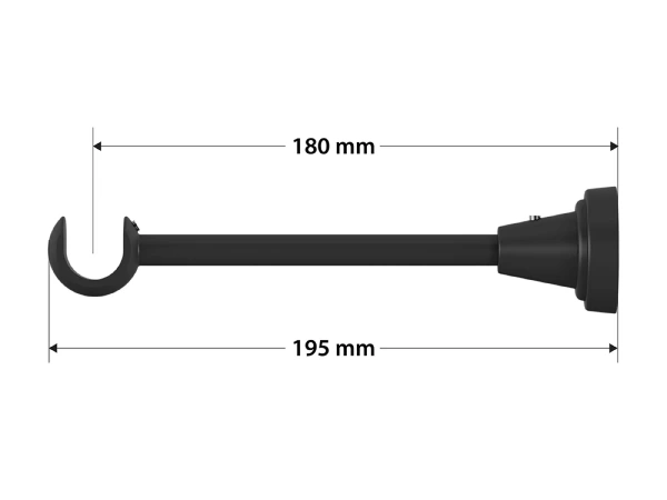 Garnýž 19mm obyčejná tyč - 1 řadá - KVADRAT - bílá a černá 4