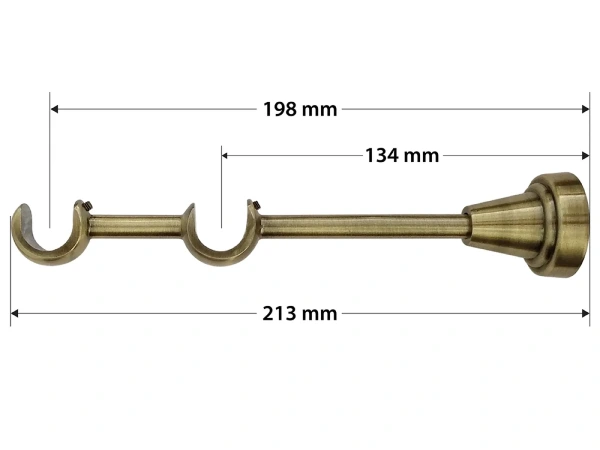 Garnýž 19x19mm - 2 řadá - KOULE AZUR - antik 4