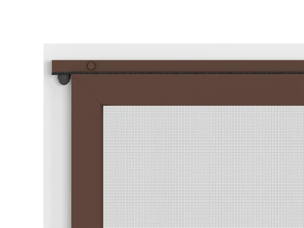 Sítě proti hmyzu na DVEŘE - posuvné - TMAVĚ HNĚDÁ - RAL 8019 - bez příčky 6