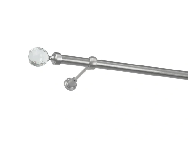 Garnýž 25mm - 1 řadá - KOULE CRYSTAL - satin 1