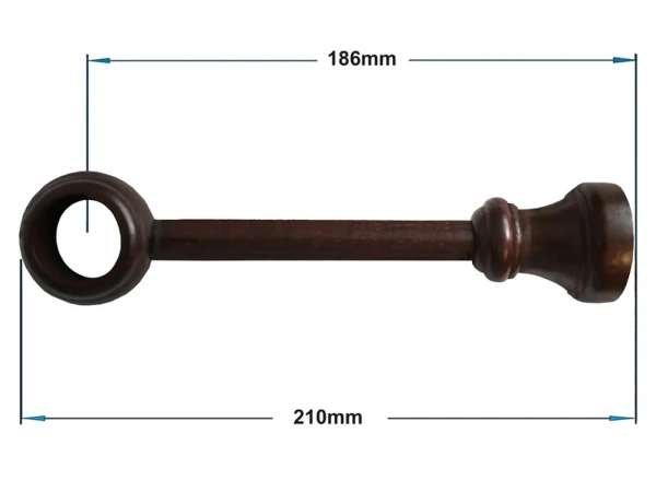 Garnýž dřevěná 28 mm jednořadá - OŘECH 2