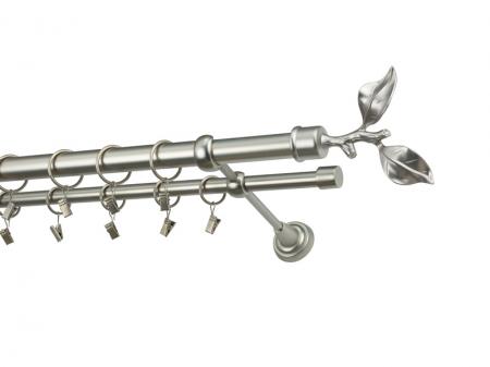 Garnýž 25x16mm - 2řadá - LIST ROSE - satin